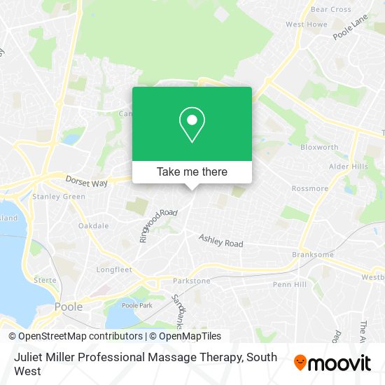 Juliet Miller Professional Massage Therapy map