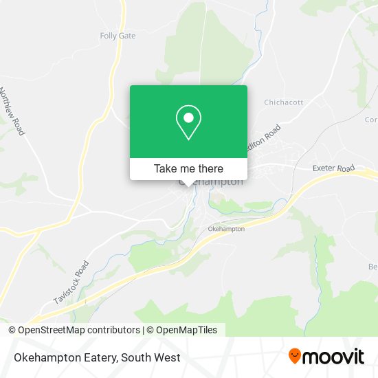 Okehampton Eatery map