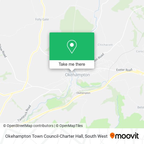 Okehampton Town Council-Charter Hall map