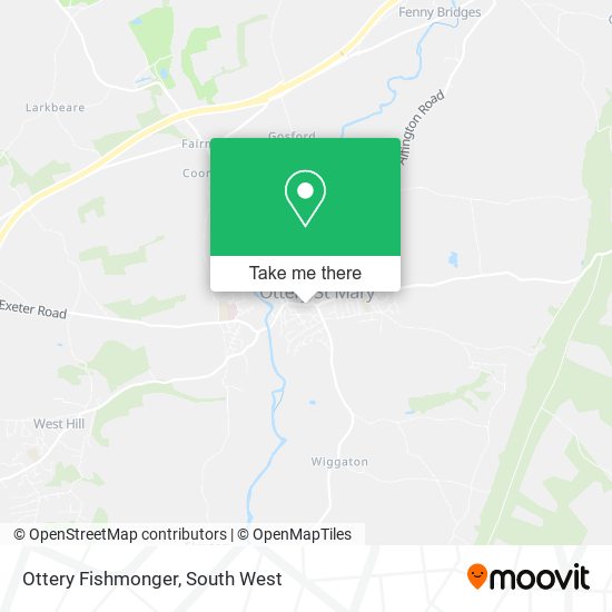 Ottery Fishmonger map