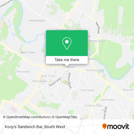 Kozy's Sandwich Bar map
