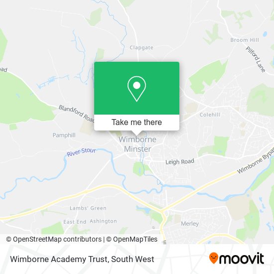 Wimborne Academy Trust map
