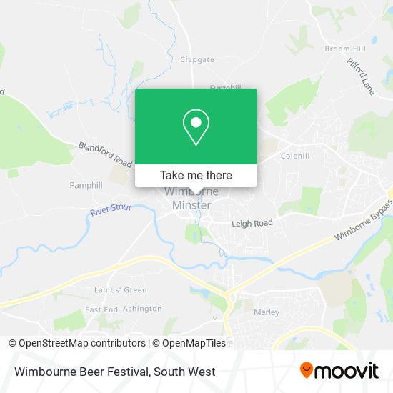 Wimbourne Beer Festival map