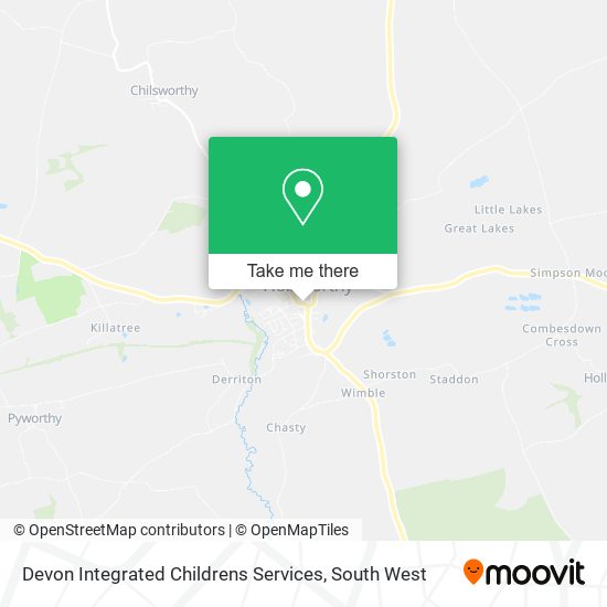 Devon Integrated Childrens Services map