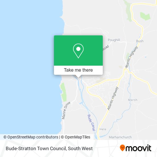 Bude-Stratton Town Council map