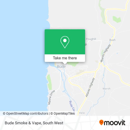 Bude Smoke & Vape map