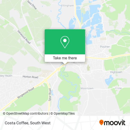 Costa Coffee map