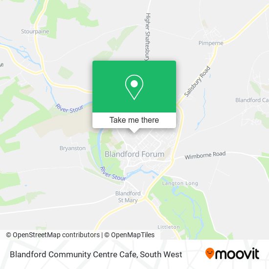 Blandford Community Centre Cafe map