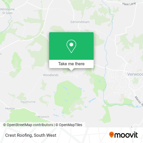 Crest Roofing map