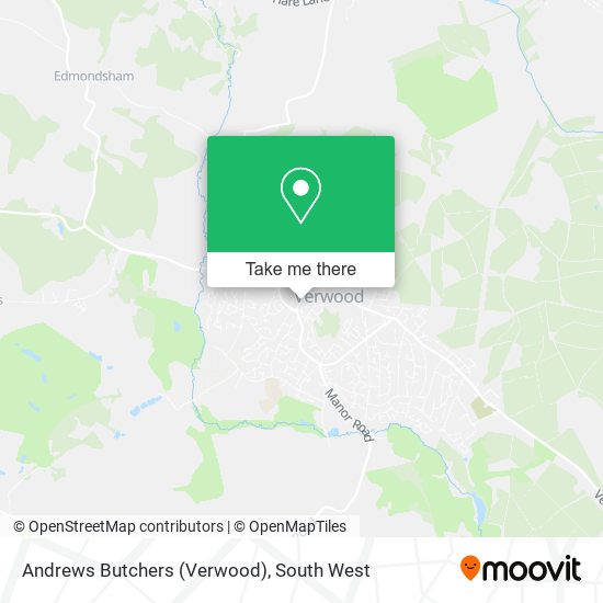 Andrews Butchers (Verwood) map