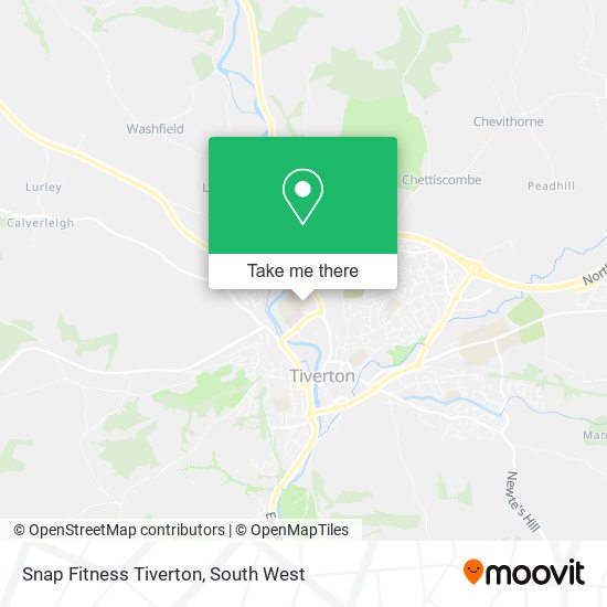 Snap Fitness Tiverton map