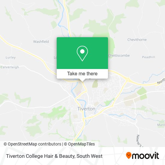 Tiverton College Hair & Beauty map