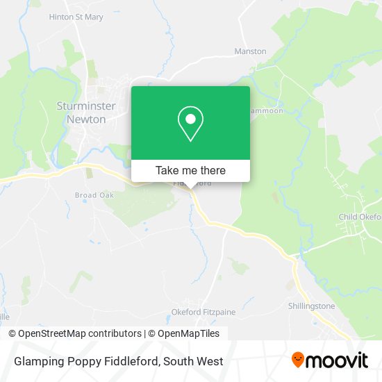 Glamping Poppy Fiddleford map