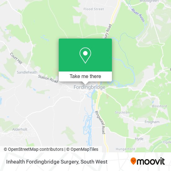 Inhealth Fordingbridge Surgery map