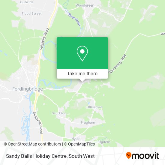 Sandy Balls Holiday Centre map