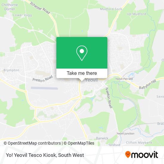 Yo! Yeovil Tesco Kiosk map