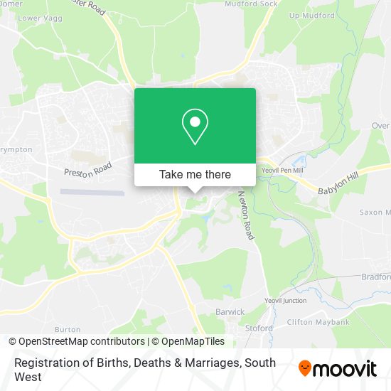 Registration of Births, Deaths & Marriages map