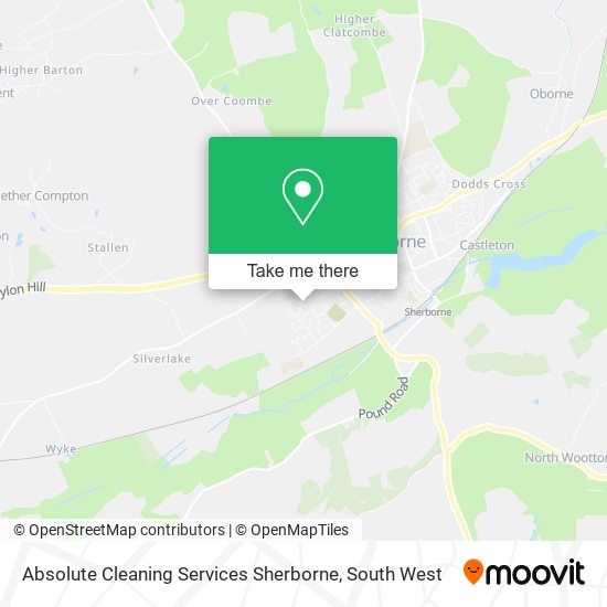 Absolute Cleaning Services Sherborne map