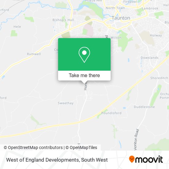 West of England Developments map