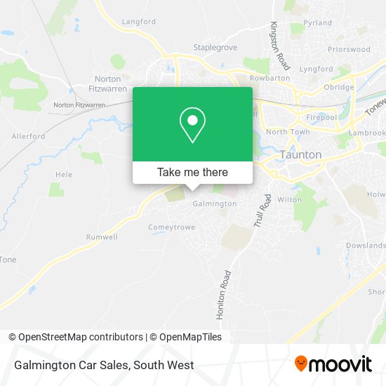 Galmington Car Sales map