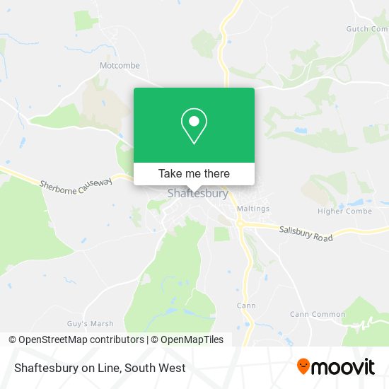 Shaftesbury on Line map