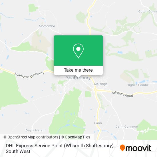 DHL Express Service Point (Whsmith Shaftesbury) map