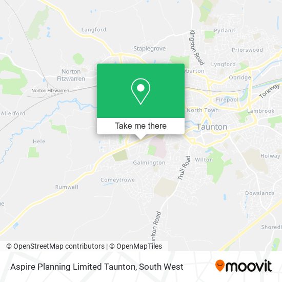 Aspire Planning Limited Taunton map