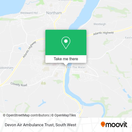 Devon Air Ambulance Trust map