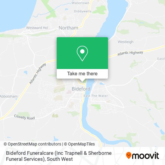 Bideford Funeralcare (Inc Trapnell & Sherborne Funeral Services) map