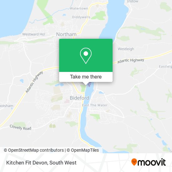 Kitchen Fit Devon map