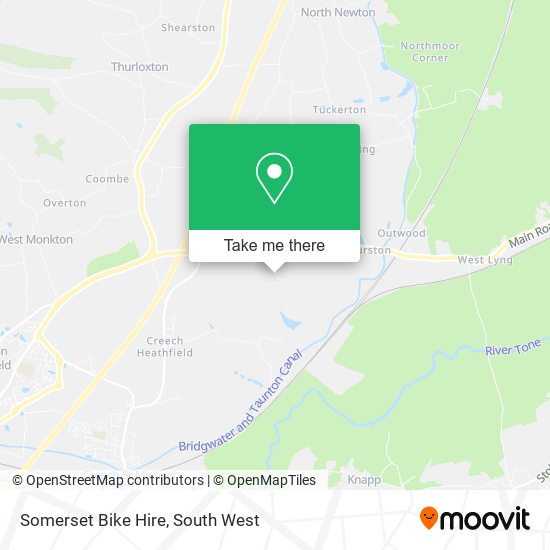 Somerset Bike Hire map