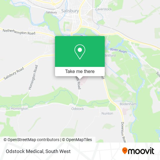 Odstock Medical map