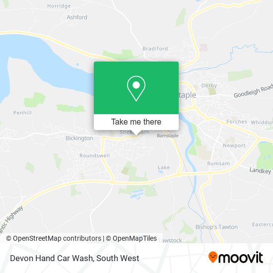 Devon Hand Car Wash map