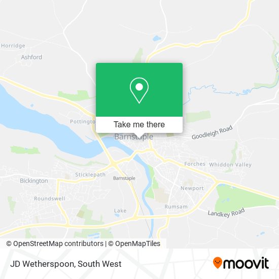 JD Wetherspoon map