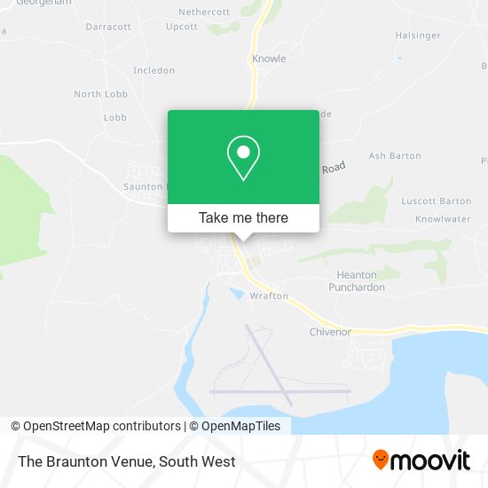 The Braunton Venue map