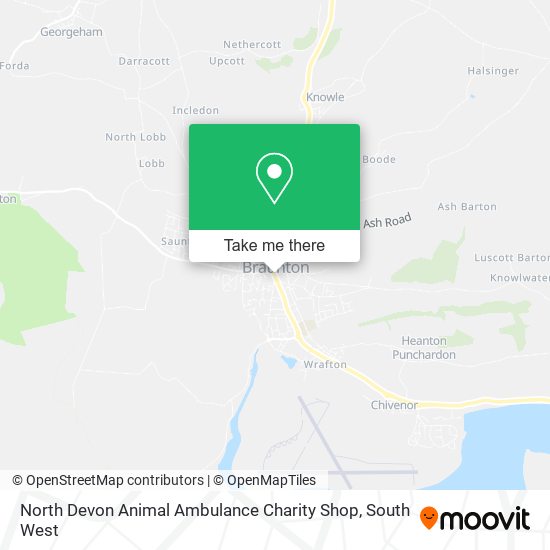 North Devon Animal Ambulance Charity Shop map