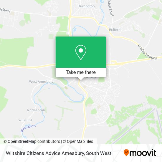 Wiltshire Citizens Advice Amesbury map