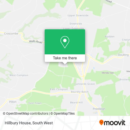 Hillbury House map
