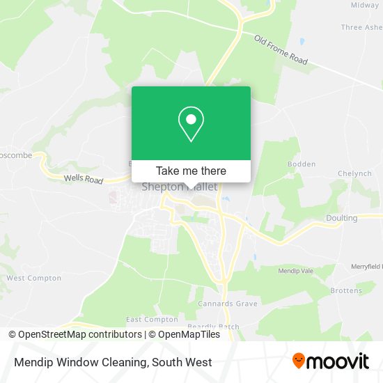 Mendip Window Cleaning map