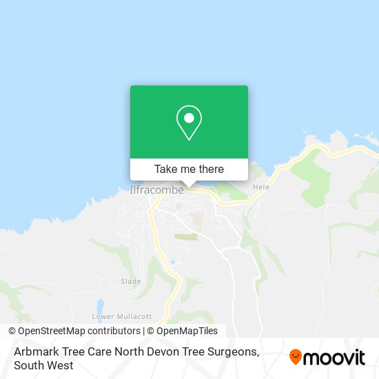 Arbmark Tree Care North Devon Tree Surgeons map