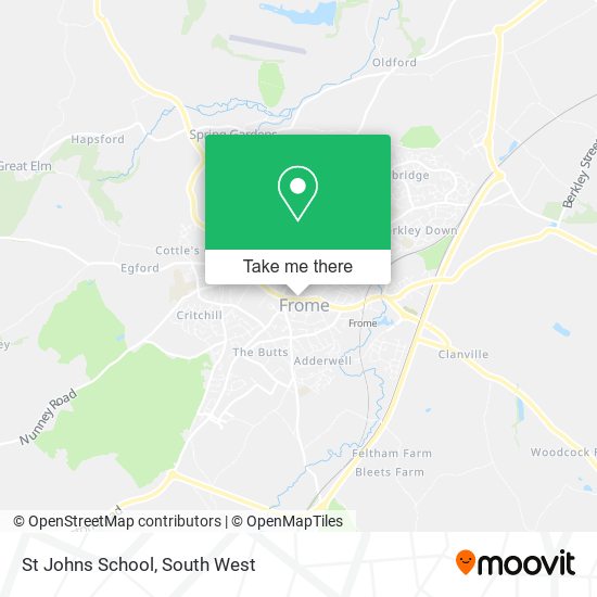 St Johns School map