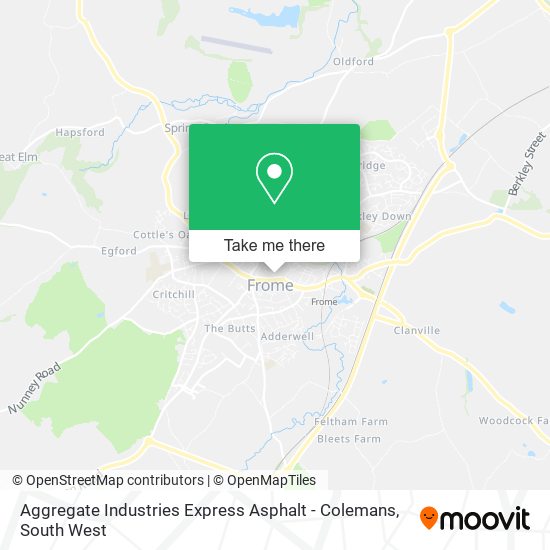 Aggregate Industries Express Asphalt - Colemans map