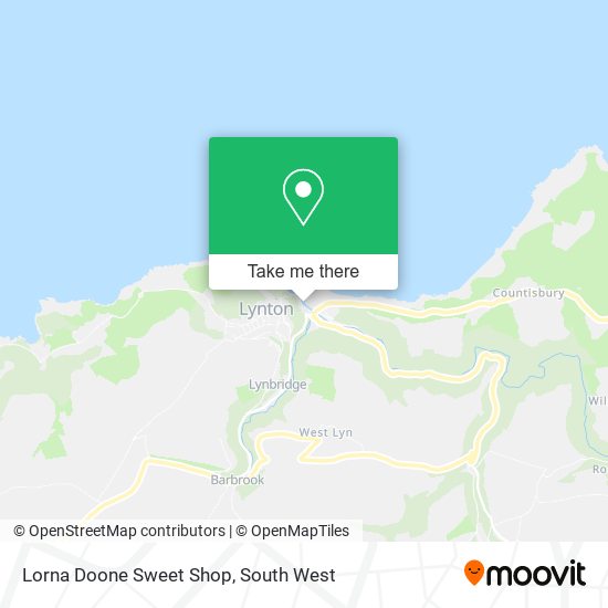 Lorna Doone Sweet Shop map