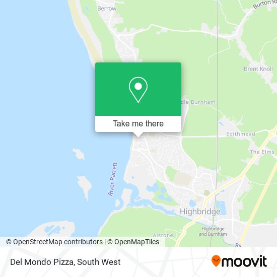 Del Mondo Pizza map