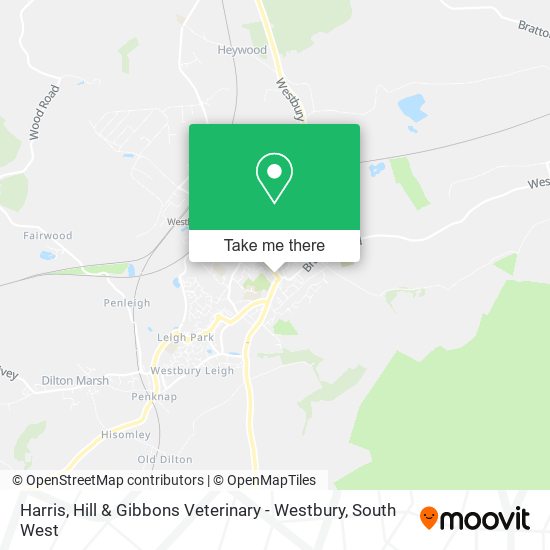 Harris, Hill & Gibbons Veterinary - Westbury map