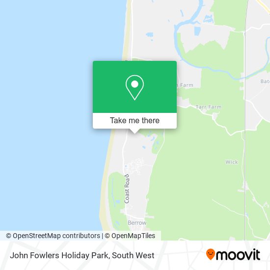 John Fowlers Holiday Park map