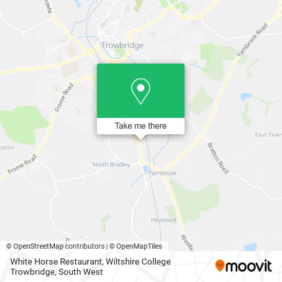 White Horse Restaurant, Wiltshire College Trowbridge map
