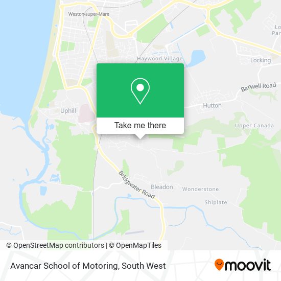Avancar School of Motoring map