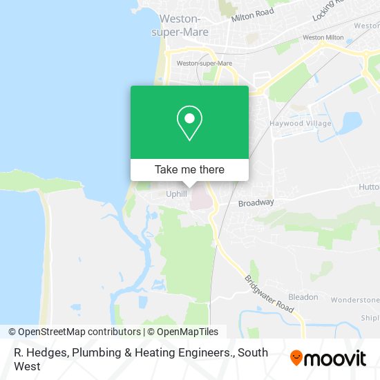 R. Hedges, Plumbing & Heating Engineers. map