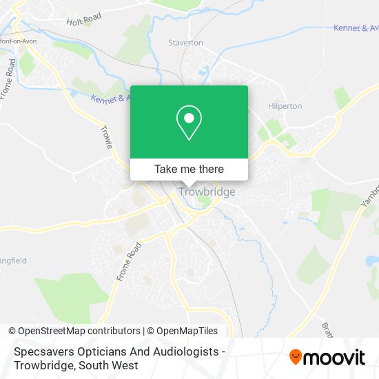 Specsavers Opticians And Audiologists - Trowbridge map